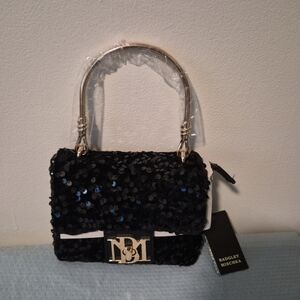 Badgley Mischka Sequin Mini Bag with Gold Accents